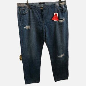 Definition Women Distressed Stress Jeans With Pockets Size 22 /42 Regular. New.